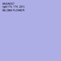 #AEAEE7 - Biloba Flower Color Image